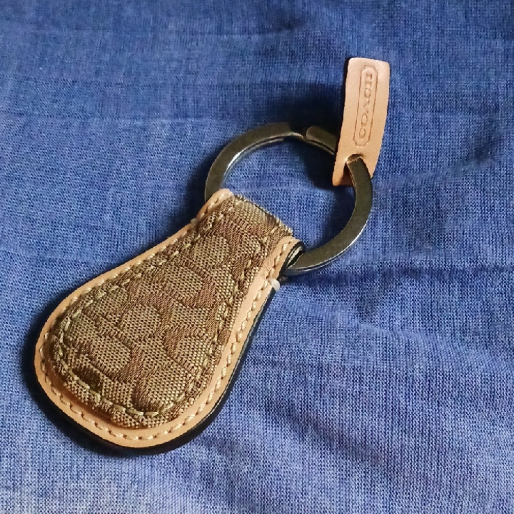 Coach Tan Logo New Key FOB.